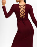 Full Sleeves Long Dress With Side Slit