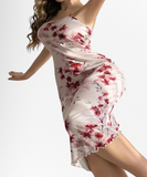 Cherry Blossom Print Midi Slip Dress