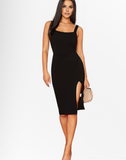 ROME SPLIT THIGH BODYCON DRESS