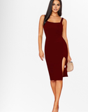 ROME SPLIT THIGH BODYCON DRESS