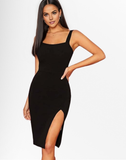 ROME SPLIT THIGH BODYCON DRESS